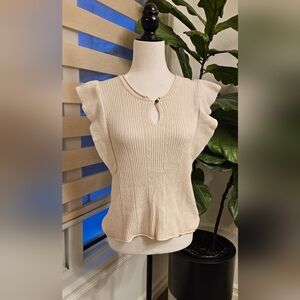Melissa Nepton Elegant Cream Knit Top